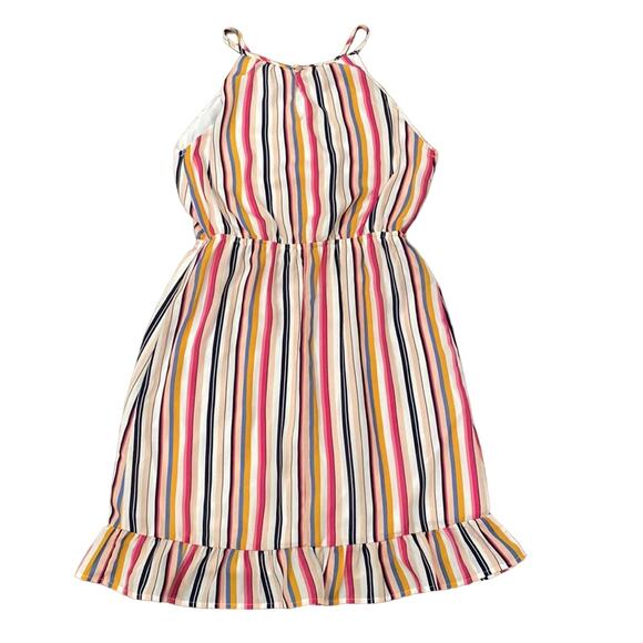 Mi Ami Women's Faux Wrap Striped Dress Multicolor Size M - Picture 9 of 9